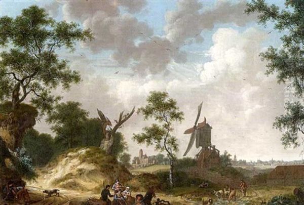 Hollandische Landschaft Mit Windmuhle - view 1