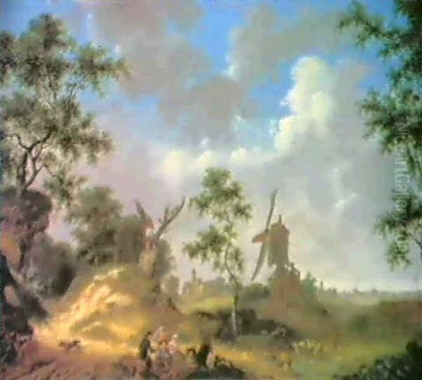 Landschaft Mit Einer Stadt Im Hintergrund - view 1