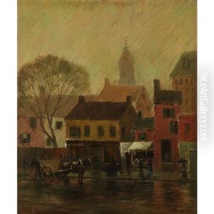 Rainy Day, Canal Street, New York City by Alexander Theobald Van Laer