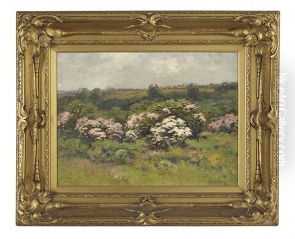 Springtime Landscape With A Homestead - view 1
