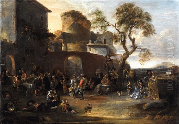 Peasants Celebrating In A Village - view 1