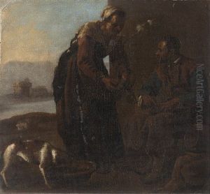 Scena Di Genere Con Contadini In Un Paesaggio by Pieter Jacobsz Van Laer