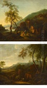 Italienische Landschaften (pair) by Pieter Jacobsz Van Laer