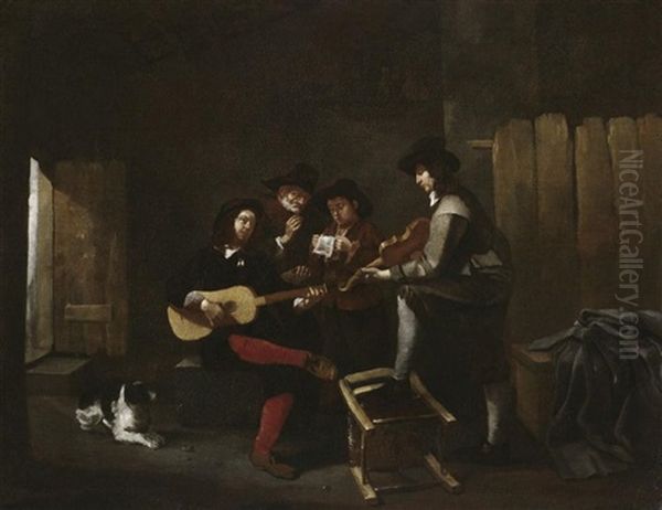 Musizierende Gesellschaft In Der Stube - view 1