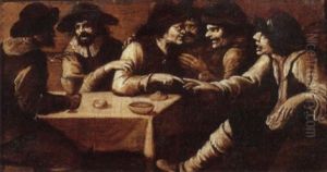 Vagabonds Conversing In An Interior