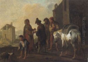Contadini Con Una Indovina E Un Cavallo