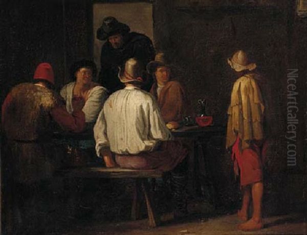 Peasants Drinking In A Tavern - view 1