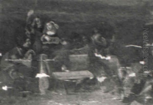 A Guardroom Interior With Soldiers Carousing With Courtesans - view 1