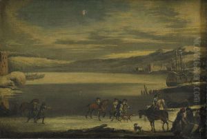 Vinterlandskap Med Ryttare by Jan Abrahamsz. Beerstraaten