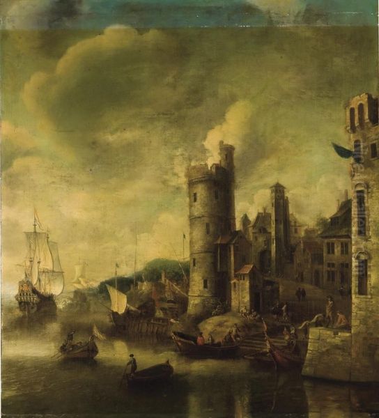 A Capriccio Of An Italian Port - view 1