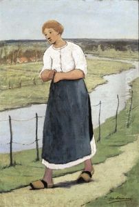Boerin - Paysanne by Eugene Laermans