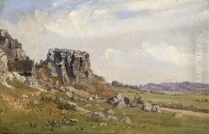 Sudliche Landschaft Mit Kleiner Hutte