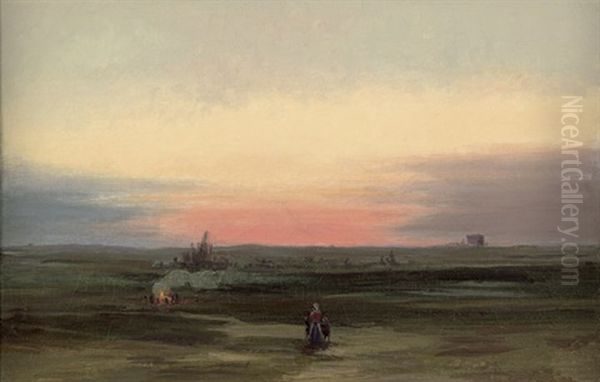 Sonnenuntergang In Der Romischen Campagna - view 1