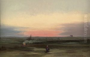 Sonnenuntergang In Der Romischen Campagna
