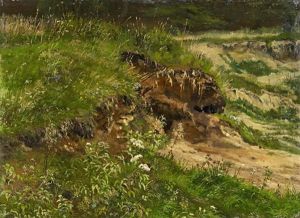 Fuchsbau In Den Dunen. Studie by Thorald Laessoe