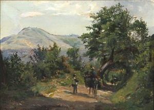 Landskab Fra Frascati Med Sabinerbjergene Landskab Fra Frascati Med Sabinerbjergene