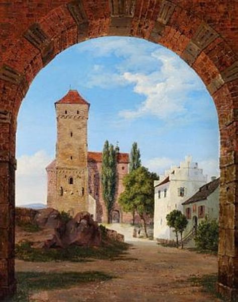 View Through A City Gate (prague?) - view 1