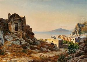 View From Capri With Mount Vesuvius In The Background