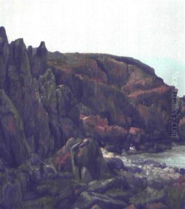 Klippeparti Fra Capri by Thorald Laessoe