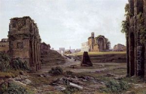Parti Fra Forum Romanum. I Forgrunden Meta Sudans
