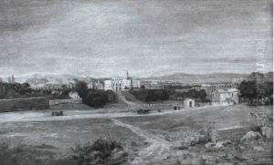 Parti Uden For Rom, Antagelig Fra Pavens Sommerresidens San Gandolfo by Thorald Laessoe