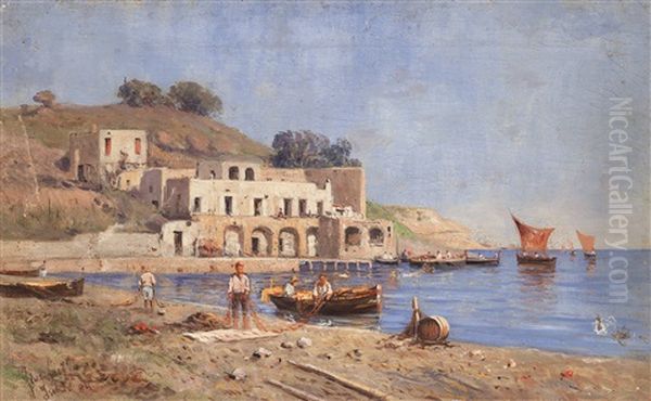 Marina Di Ischia Con Pescatori A Riva - view 1
