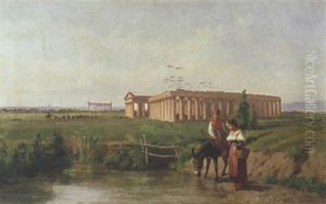 Contadinelli A Paestum by Giuseppe Laezza