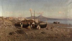 View Of Naples And Mt. Vesuvius