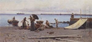 Folkeliv Ved Kysten I Carraciolo, Napoli
