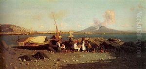 The Bay Of Naples From Posilippo by Giuseppe Laezza