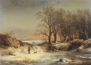 Winterlandschaft Mit Jager Winterlandschaft Mit Jager