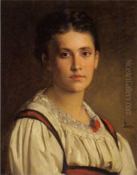 Portrait Einer Jungen Frau In Tracht - view 1