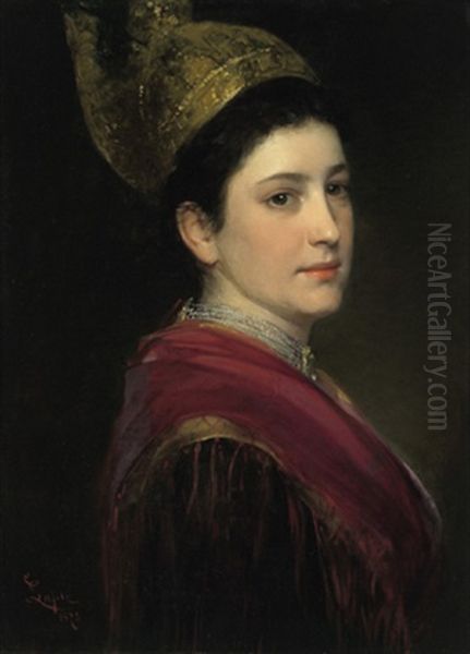 Dame Mit Goldhaube - view 1