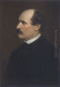 Portrait Des Akademischen Malers Anton Hansch by Ernst Lafite
