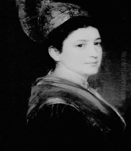 Portrait Of A Young Woman Wearing A National Costume