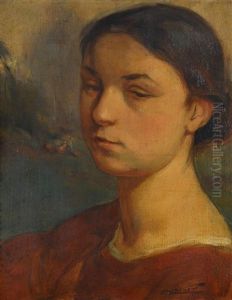 Portrait De Jeanne Lafnet by Luc Lafnet