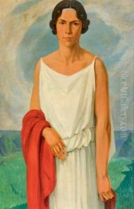 Portrait De Florence Vetue A L'antique by Luc Lafnet