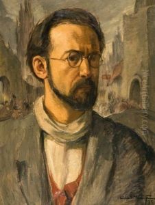 Autoportrait Aux Lunettes by Luc Lafnet