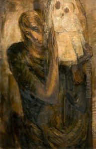 Figure D'homme Tenant Une Vierge A L'enfant Figure D'homme Tenant Une Vierge A L'enfant