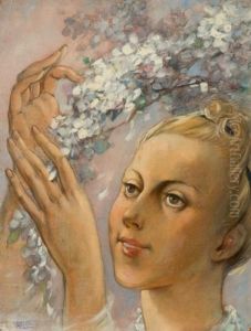 Jeune Femme A La Branche De Lilas Et Cinq Autres Etudes De Personnages (6 Studies) Jeune Femme A La Branche De Lilas Et Cinq Autres Etudes De Personnages (6 Studies)