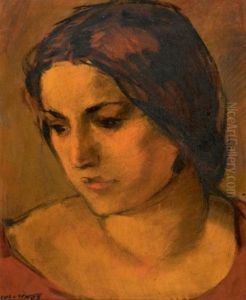 Portrait De Jeanne Lafnet by Luc Lafnet