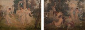 Fetes Champetres (pair) by Francois Lafon