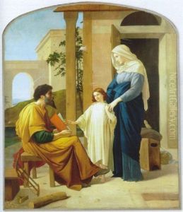 La Sainte Famille by Jacques Emile (Emile-Jacques) Lafon