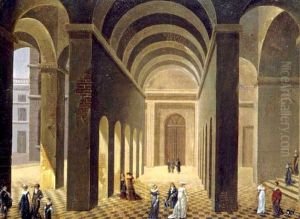 Interieur De Palais Anime by Pierre-Joseph Lafontaine