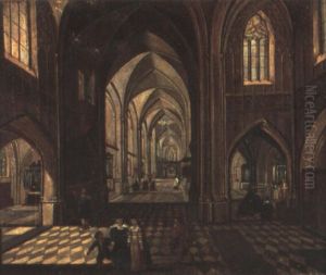 Interieur D'eglise by Pierre-Joseph Lafontaine