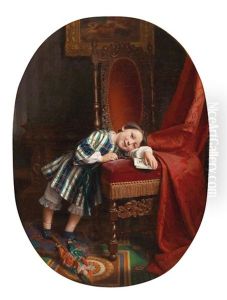 Der Rote Samtsessel by Jean-Baptiste Adolphe Lafosse