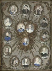 Portraits Of The Twelve Kings And Queens Of Sweden From Gustavus I To Frederick I With Portraits Of King Adolphus Frederick, Queen Louise Ulrika And Their Son The Future King Gustavus Iii by Niclas Lafrensen the Elder