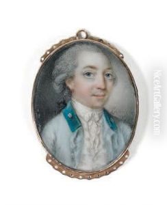 Portrait D'homme A La Redingote Bleu Ciel Et Au Col Vert Coiffe A Cato-gan Portrait D'homme A La Redingote Bleu Ciel Et Au Col Vert Coiffe A Cato-gan