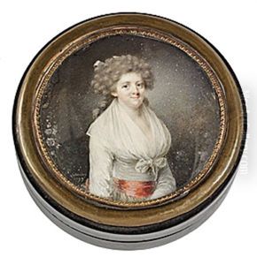 Portratt Av Dam I Gravit Klanning by Niklas Lafrensen the Younger