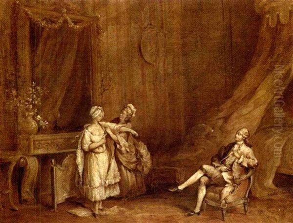 A Young Lady Dressing In The Presence Of A Gentleman - view 1